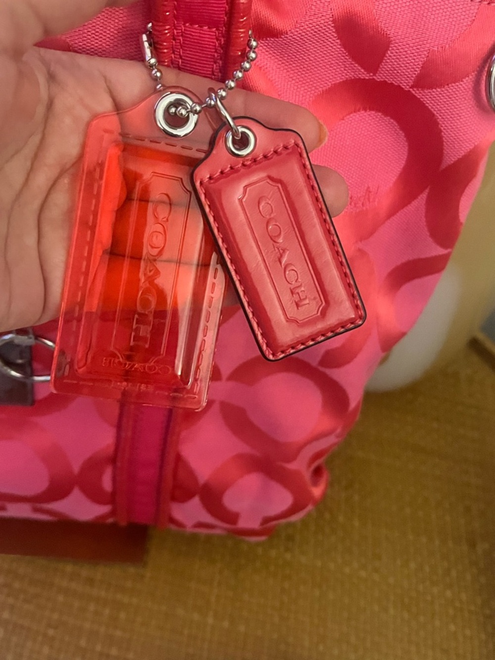2fer! Coach Poppy pop art glam tote with poppy  bangle ! 2009 - Picture 5 of 17